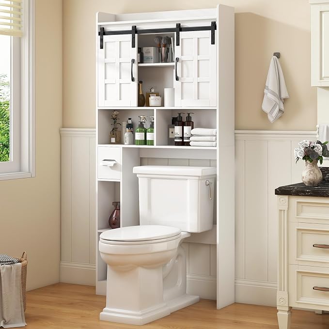 Over The Toilet Storage Cabinet, Farmhouse Storage Cabinet Over Toilet - Image 6
