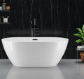 Freestanding Bathtubs 59 inch Acrylic Stand Alone Tub – White Finish by Homfan