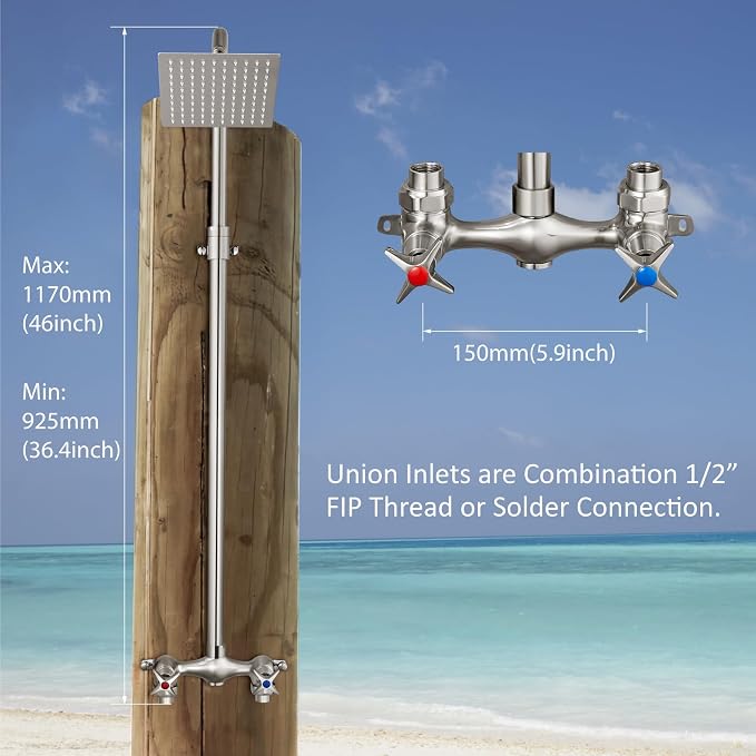 Aolemi Outdoor Shower Kit Fixtures 6 Inch Center - Image 7