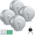 Mifoci 4 Pcs Industrial Toilet Paper Holder Commercial Roll Dispenser Wall by Mifoci