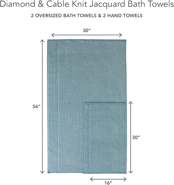 Texere 100% Organic Cotton Jacquard 650 GSM Premium Bath Towel Sets - Image 6