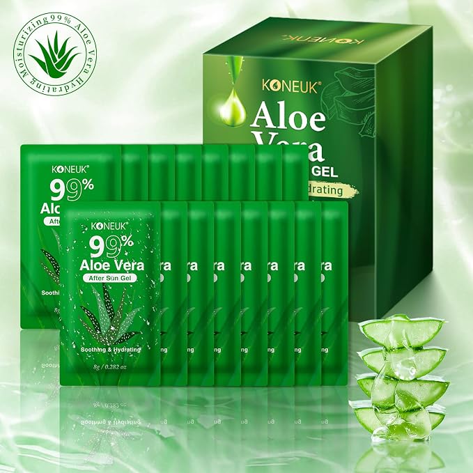 30 Pack Aloe Vera Gel for Face, Sunburn Relief, 99% Pure Aloe Vera Gel for - Image 7