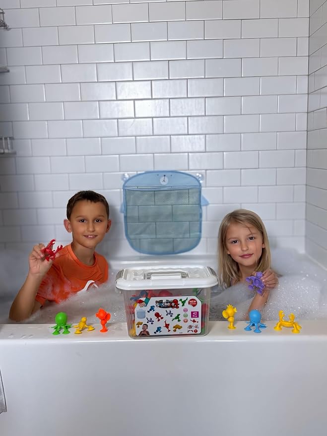 ODELA Genius Sucker Toys 42PCs Sea Animals Edition – Fun Colorful Toddler Bath - Image 6