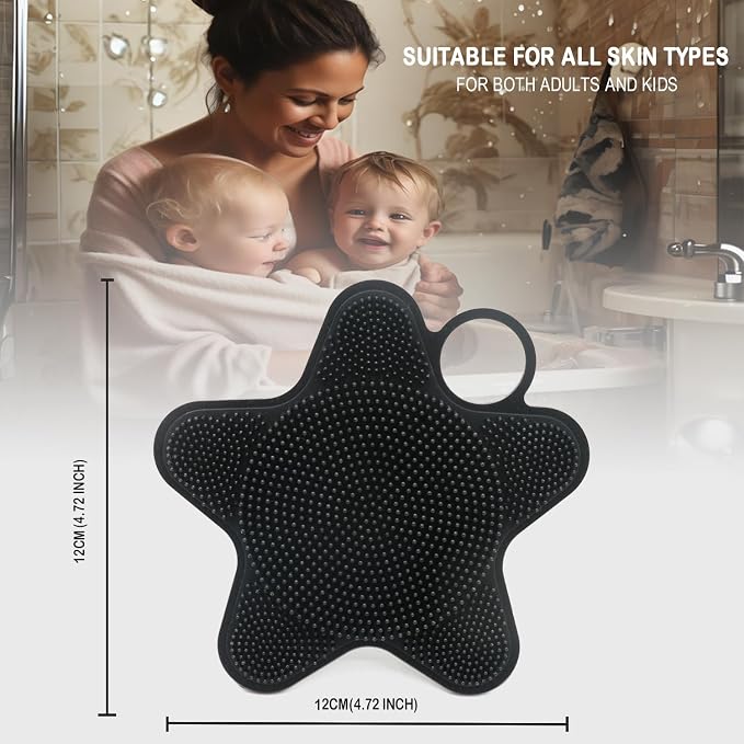 LUCKSTELLA Food-Grade Silicone Body Scrubber, Dual-Sided Silicone Body Brush - Image 9