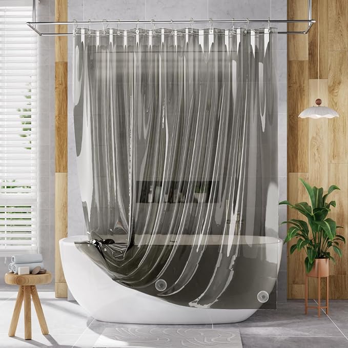 AmazerBath Extra Long Shower Curtain Liner, 72x84 Plastic Shower Curtain Liners - Image 8