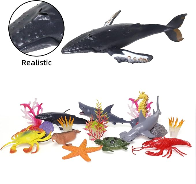 Ocean Sea Animal Figure Toys for Kids 3-5, Realistic Sea Life Figures Animal - Image 7