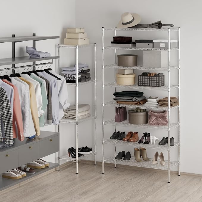 18" Deep x 42" Wide x 86" Height Wire Shelving Kit | 8-Tier | NSF Commercial - Image 5