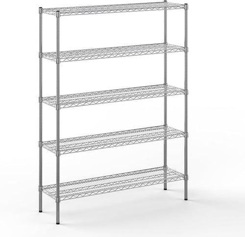 14" Deep x 48" Wide x 64" Height Wire Shelving Kit | 5-Tier | NSF Commercial by Regal+Altair