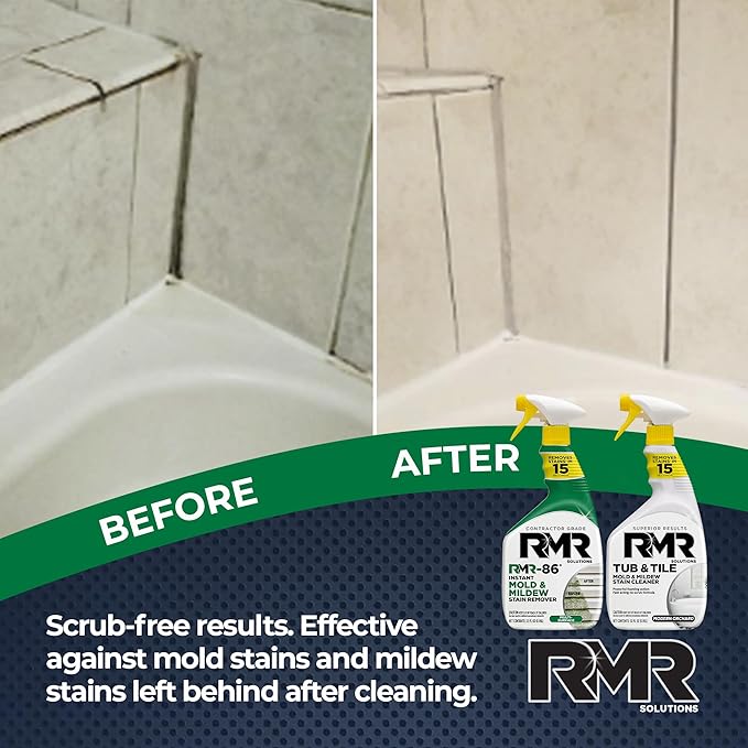 RMR Mold Stain Eraser Max Pack – No-Scrub Tub & Tile Cleaner + Instant Mold & - Image 6