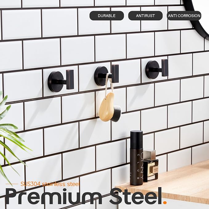 Robe Hook Bath Towel Hooks Stainless Steel Wall Hooks - Image 3