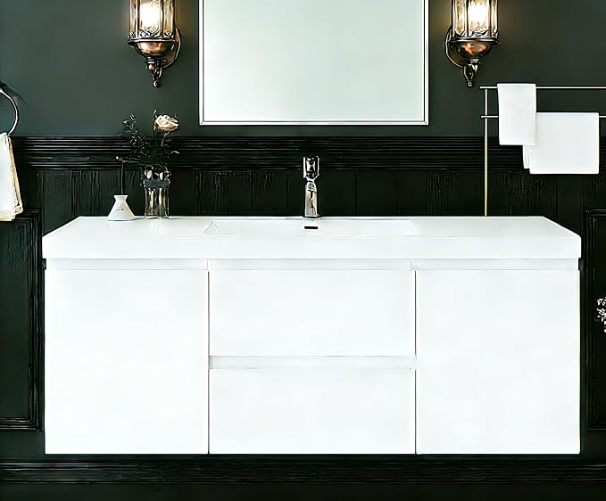 Modern 60" Floating Bathroom Vanity by VUMALL