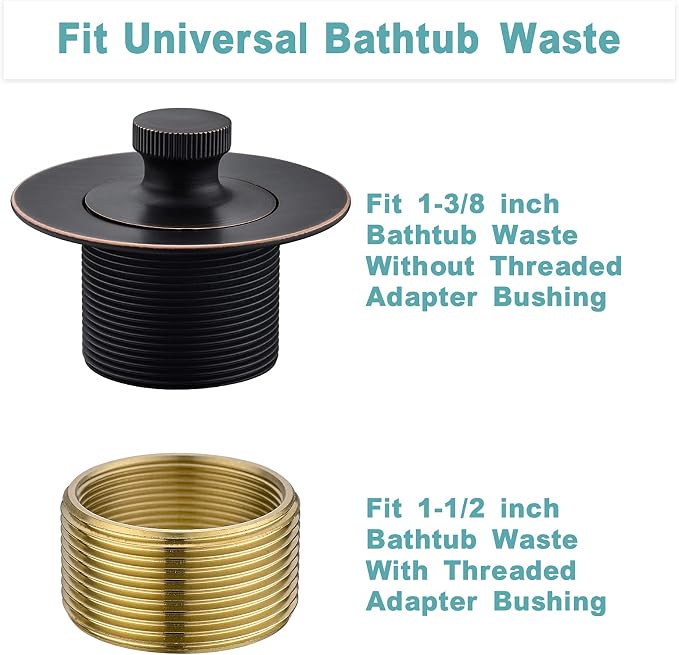 BESTILL Bathtub Drain Kit and Overflow Faceplate, Oil Rubbed Bronze - Image 7