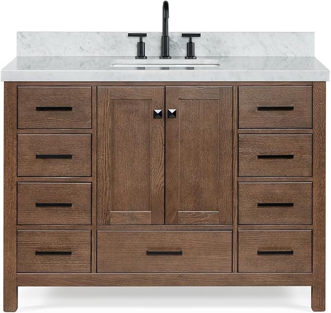 ARIEL Cambridge 49 Inch Single Rectangle Sink Bathroom Vanity - Image 11
