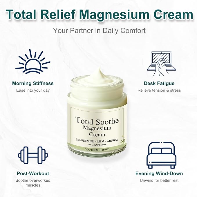 Total Relief Magnesium Cream, Magnesium Arnica Soothes Cream - Image 4