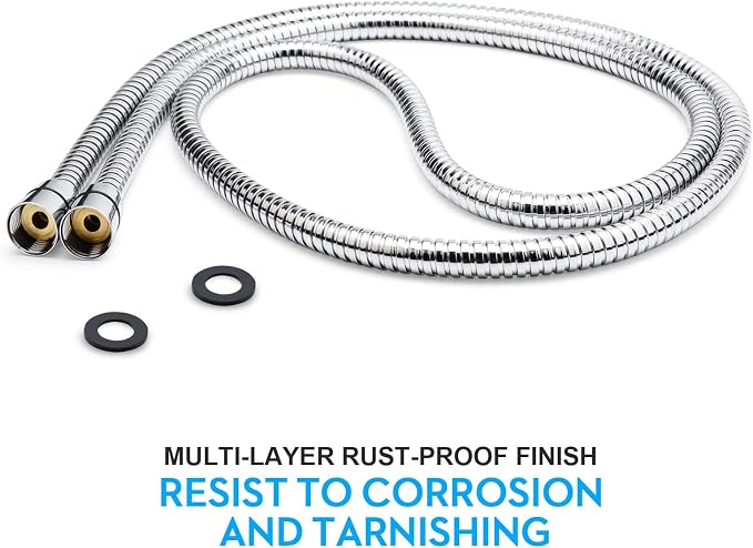 Shower Hose, 69 Inches Extra Long Stainless Steel Handheld Shower Head Hose - Image 7