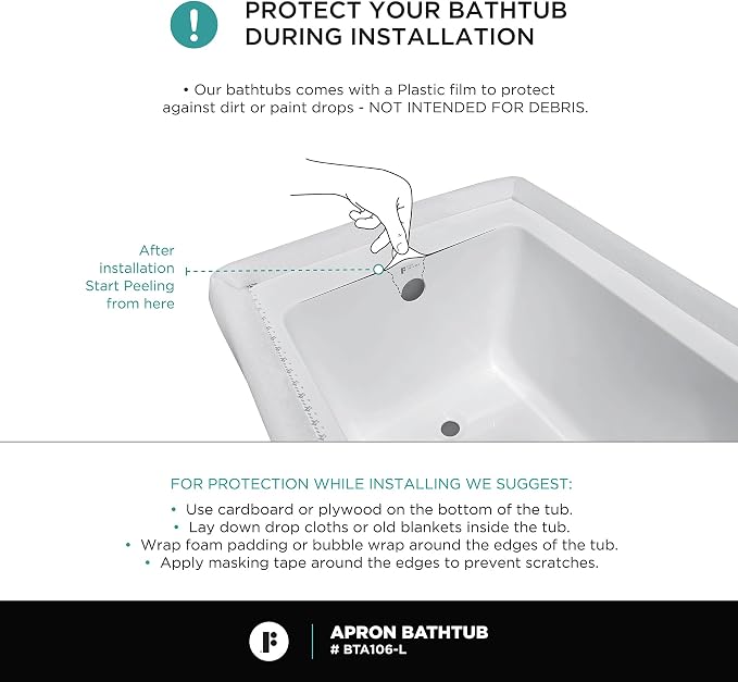 Fine Fixtures Acrylic, Fiberglass Alcove Soaking Bathtub - Image 7
