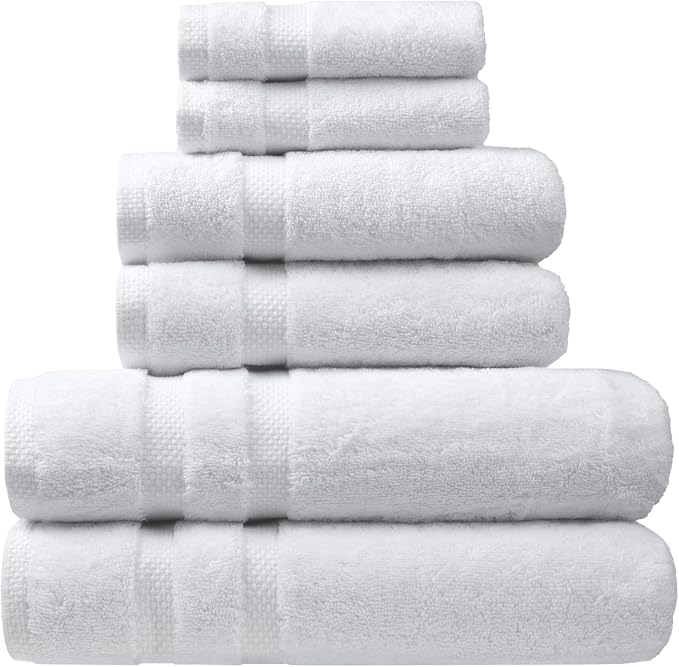 SOFE H&L | Olea Luxury Turkish Cotton Bath Towels Set of 6 : 2 Bath Towels 2 by SOFEHomeLiving