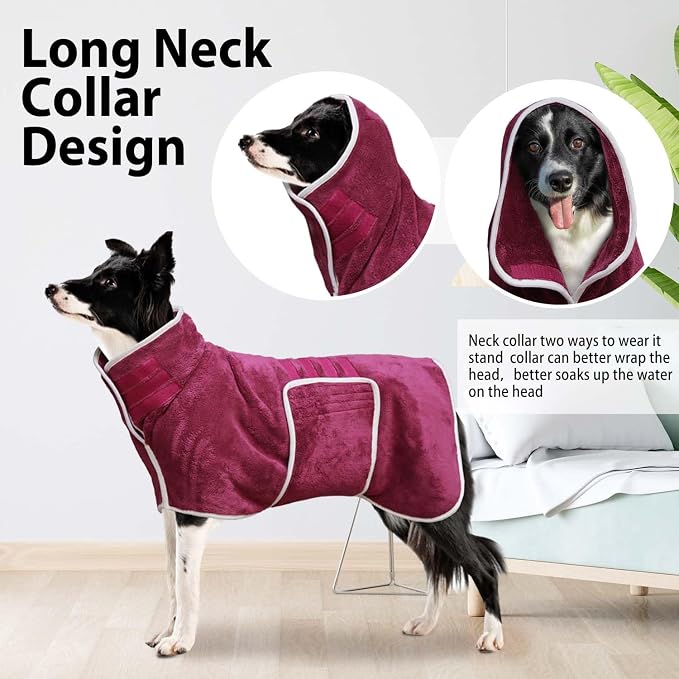 Dog Bathrobe Towel Dog Drying Coat - Image 3
