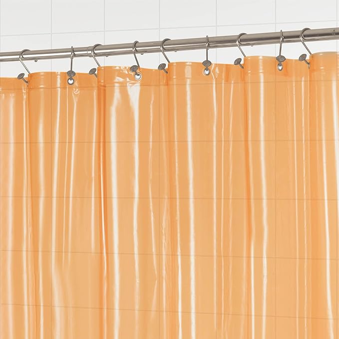 Barossa Design Clear Orange Long Shower Curtain Liner 78" Height - Image 4