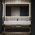 68IN Black Floating Bathroom Vanity by TIZAZOFashionHome