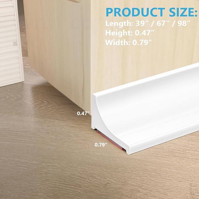 67Inch Shower Threshold Water Dam, Self-Adhesive Silicone Shower Barrier Water - Image 3