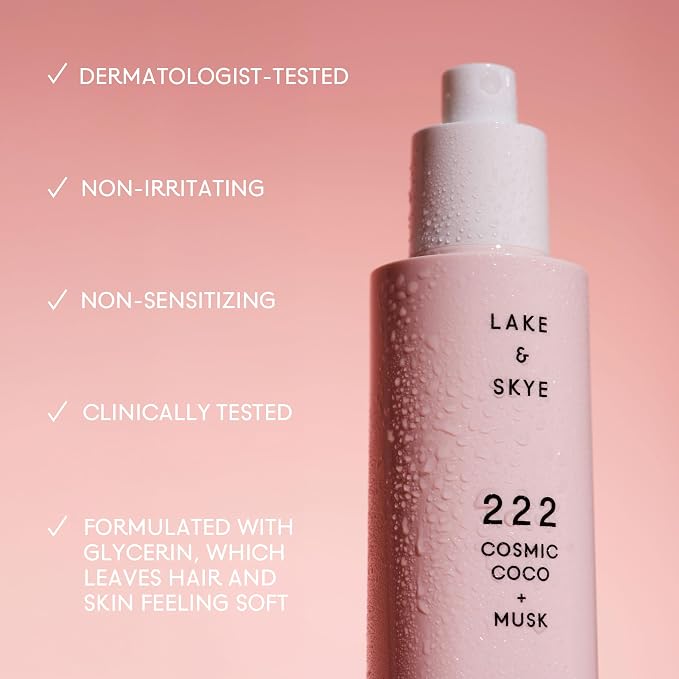 Lake & Skye 222 Cosmic Coco + Musk Hair & Body Mist 3.4 Fl Oz, Coconut Milk - Image 5