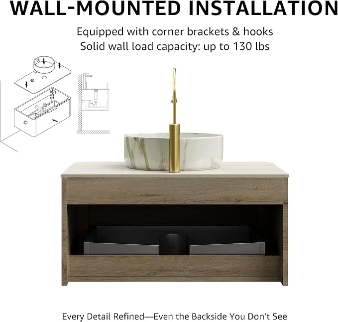 Yayzy 30” Floating Bathroom Vanity - Image 7