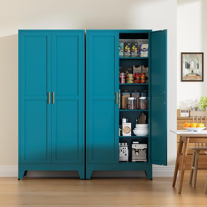 71” Tall Pantry Storage Cabinet, Kitchen Cabinets, Metal Cupboard - Image 2