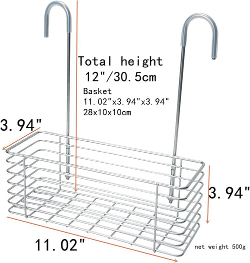 11.02" Shower Caddies, Hanging Shower Rack Bathroom Storage Rack, 304 Stainless - Image 2