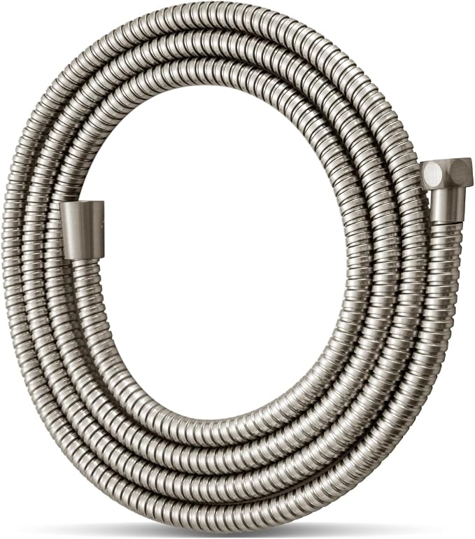 OFFO Shower Hose, 120 in Brushed Nickel Kink Free Stainless Steel Shower Hose by OFFO