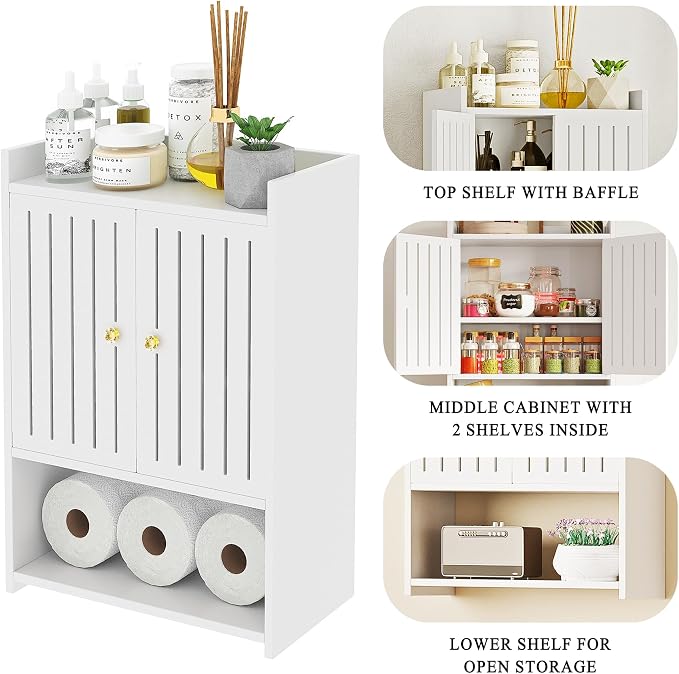 Wall Bathroom Storage Cabinet, 4-Tier Medicine Cabinet - Image 7