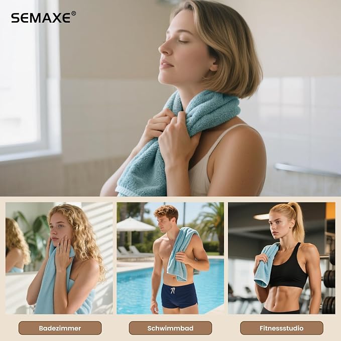 SEMAXE 12 Pack Hand Towels for Bathroom, 100% Cotton Towels - Image 7