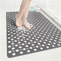 Anti Slip Shower Mat with Suction Cups, 23.6x35.4 Inch Quick Drain TPE Non Slip by EIVINJE