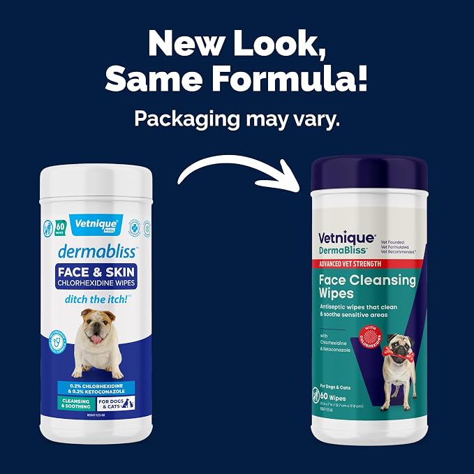 Vetnique Dermabliss Dog Face Wipes - Image 2