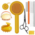 Dog Grooming Brush Set, Includes Scrubber Shower Wash Brush, Dematting Comb by KUEIOX