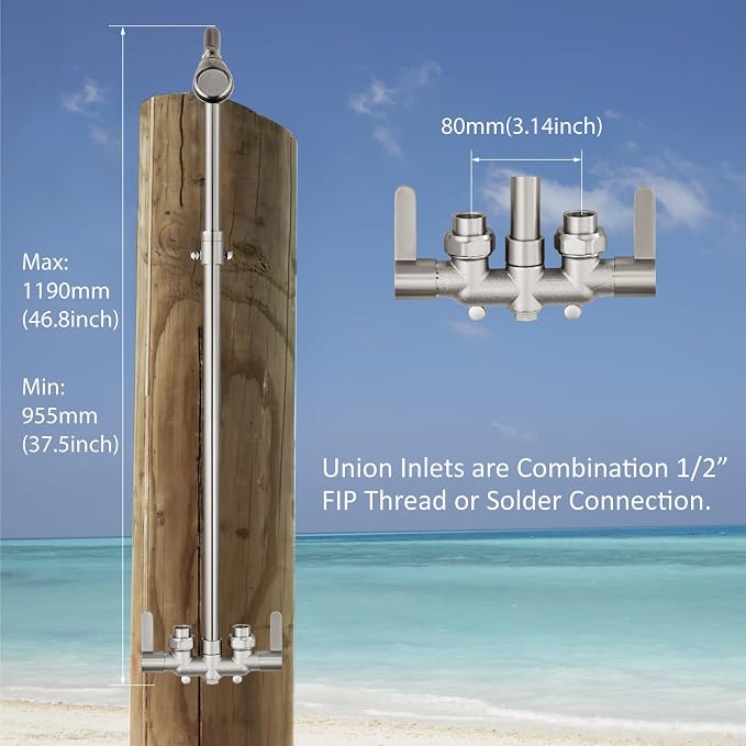 Aolemi Outdoor Shower Fixtures Outdoor Shower Kit Faucet System 3 Inch Center 2 - Image 7
