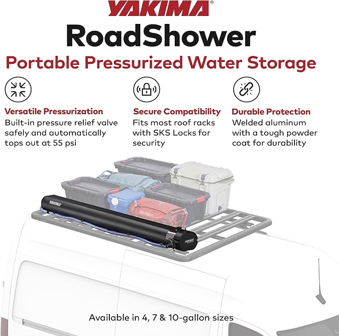 Yakima RoadShower Portable Aluminum Pressurized Water Storage - Image 3