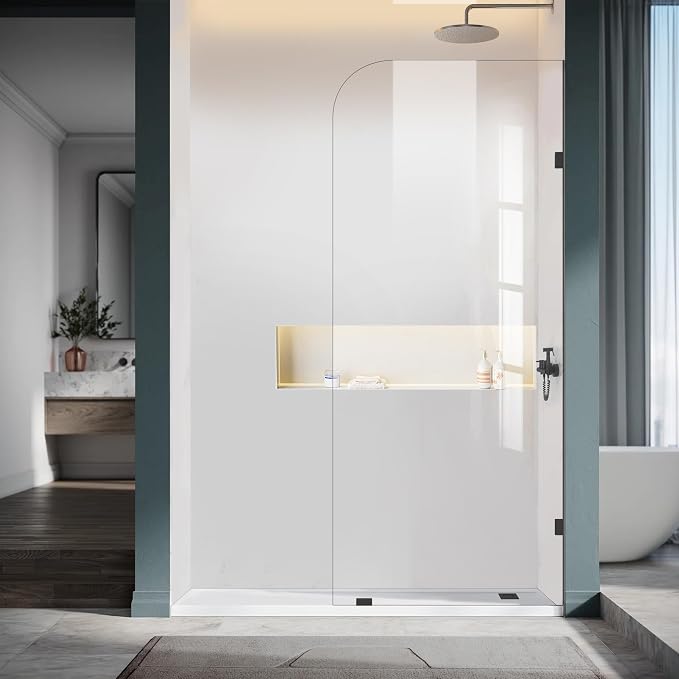 30" W ×78" H Shower Glass Panel, Frameless Fixed Glass Shower Panel - Image 6