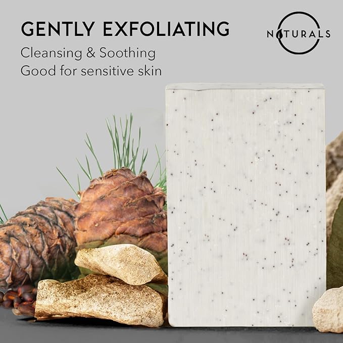 O NATURALS 7.76 oz Exfoliating Soap Bar Cedarwood - Image 3