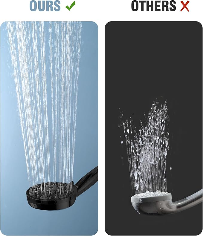 Shower Head With Handheld High Pressure 7 modes, Built-in Power Wash to Clear - Image 5