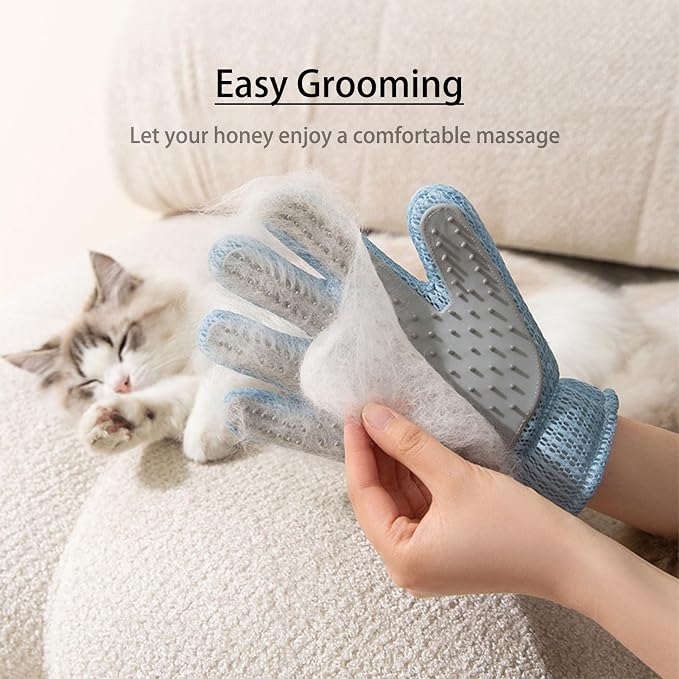 Pet Hair Remove Glove for Dogs & Cats, 2-in-1 Massage Grooming Tool, Efficient - Image 5