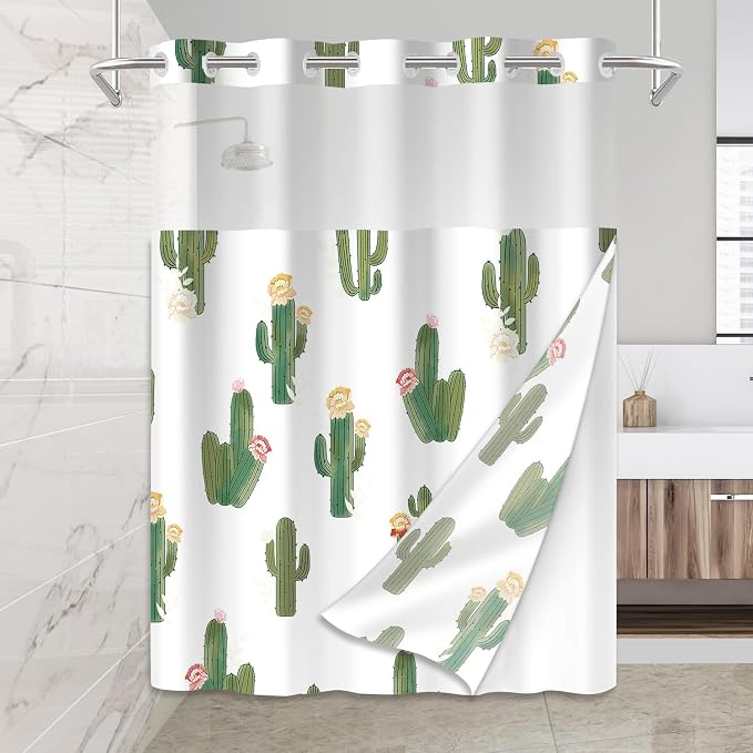 No Hook Shower Curtain Set by Mightree