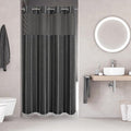 No Hook Stall Shower Curtain by EACHOPE