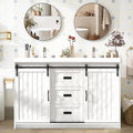 47'' Bathroom Sink Vanity Combo, Large Freestanding Double Bath Vanity Sink Set by Buildonely