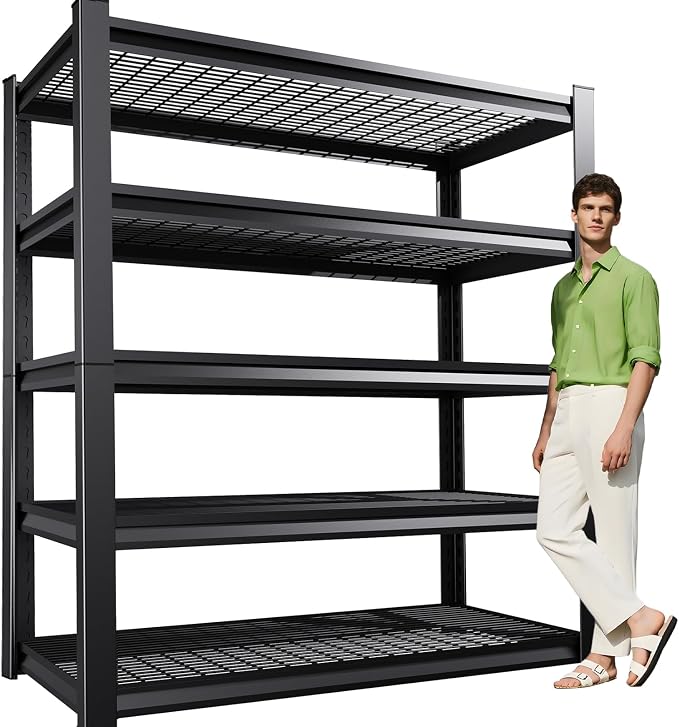 Garage Shelving, Heavy Duty Garage Storage Shelves, Metal Shelving Unit by XCXVVB