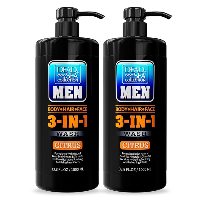 Dead Sea Collection Mens Body Wash 3 in 1 – Citrus Body Wash by DeadSeaCollection