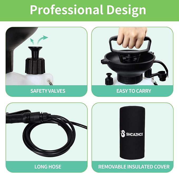 2.1 Gallon/8L Portable Outdoor Shower, 10 Spray Modes, No Power Needed - Image 4