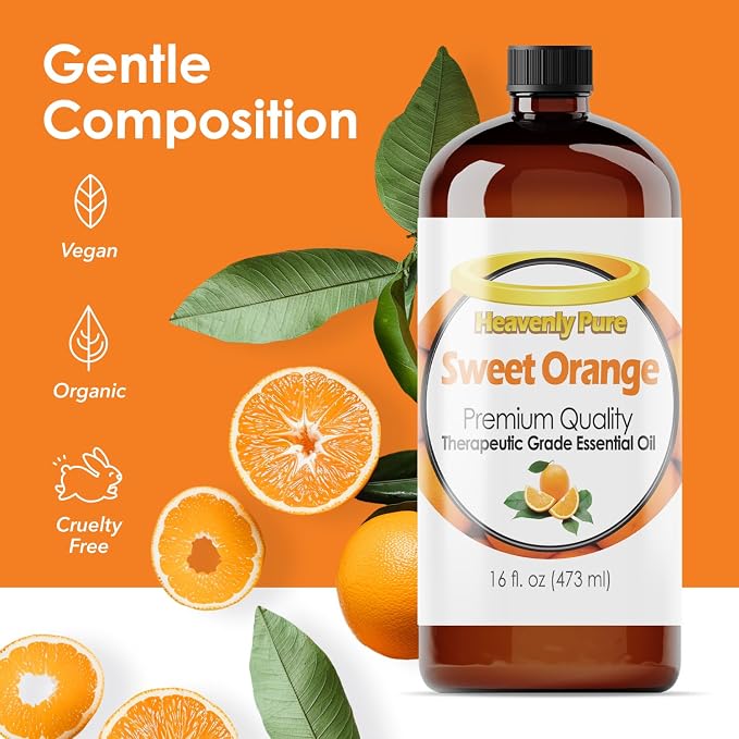 Sweet Orange Essential Oil 16 Fl Oz Large Bottle - Image 7