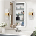 Bathroom Medicine Cabinet with 16x26 in Rectangular Beveled Frameless Mirror by HOME