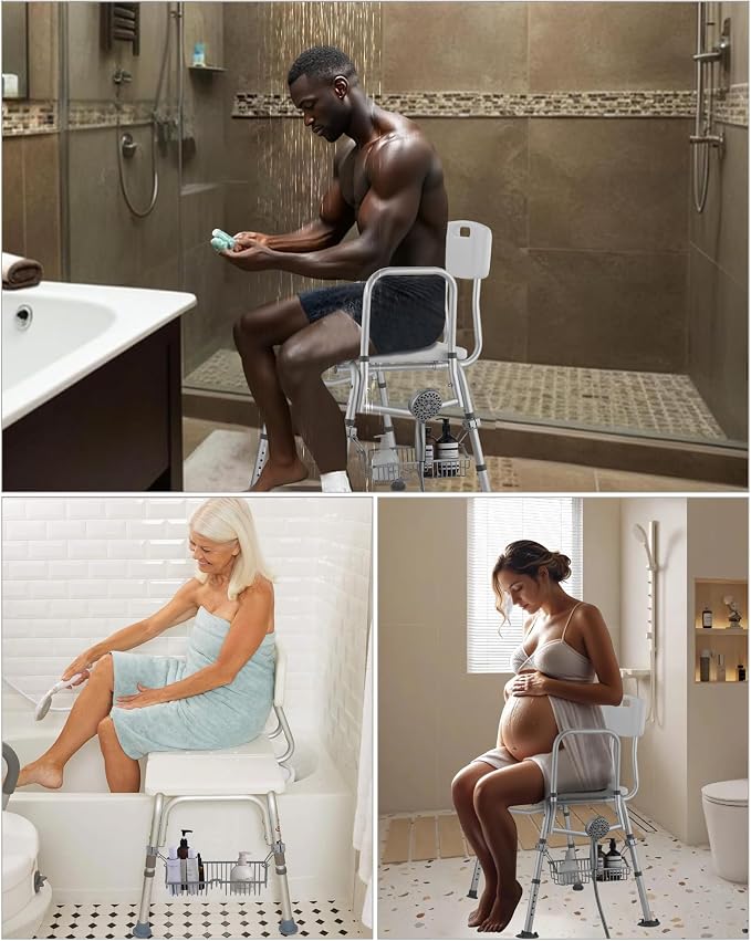 Rustproof Hanging Shower Caddy for Shower Chair, Stainless Steel Bathroom - Image 7